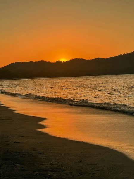 Peaceful sunset by the sea